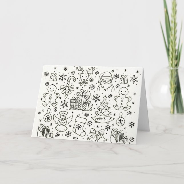 Simplesmente Natal com um cartão de boas-vindas. (Frente)