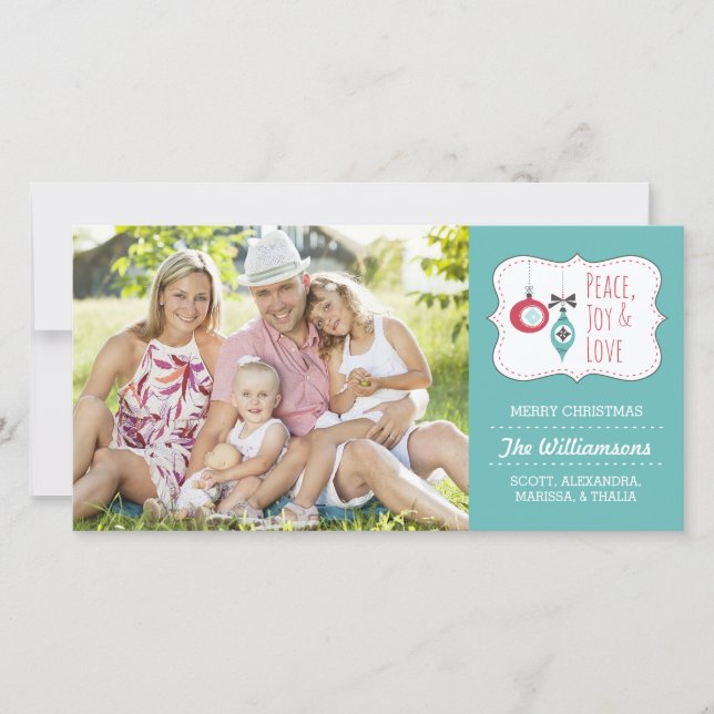 Simplesmente paz, alegria e Cartões de foto de Nat (Frente)