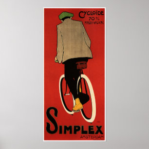 SIMPLEX Amesterdã Ad Vintage Poster