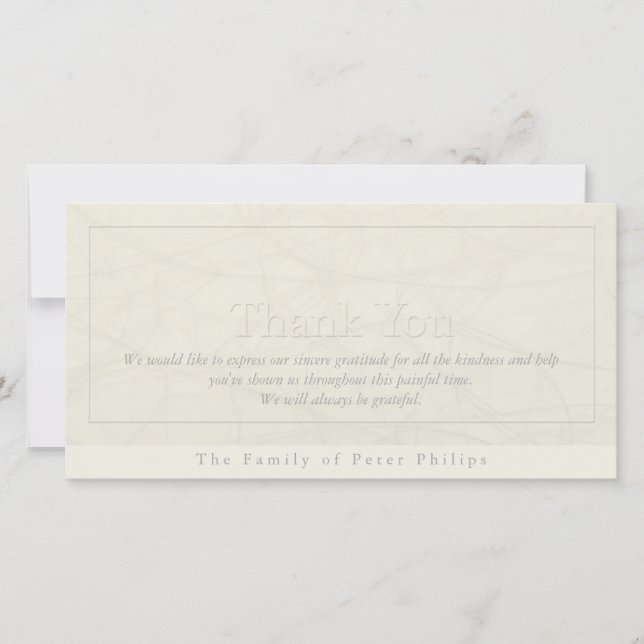 Simplicidade 1 obrigado da simpatia você cartão (Frente)