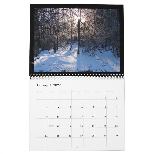 Simplicidade - Calendário Fotográfico (Jan 2027)