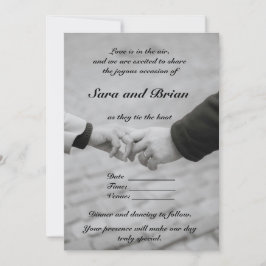 Simplicidade Elegante: Convite Preto, & Cinza