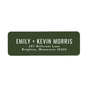 Simplicidade Etiqueta de Endereço de Devolução