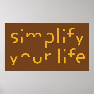 "Simplifique poster feito sob encomenda da cor da