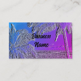 Simulada Imbossed Beach cenas cartão de visita