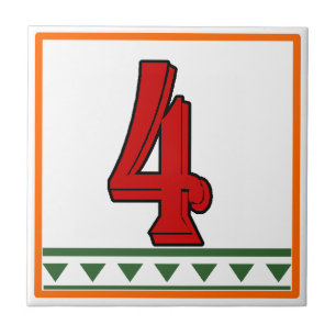 Sinais da Casa Vermelha Italiana com Letras e Núme