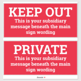 Sinais de aviso - Dois sinais como adesivos