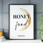Sinais de casamento do Fundo Honeymoon Poster<br><div class="desc">Lua de mel buquê floral branco e vermelho</div>