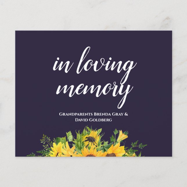 Sinais de Casamento Personalizados Marinho Amarelo (Frente)