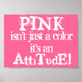 Sinais de consciência de Posters de atitude rosa