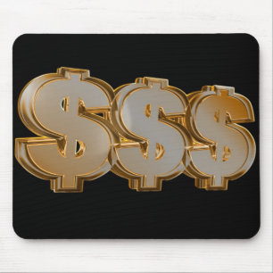 Sinais de dólar triplos Mousepad