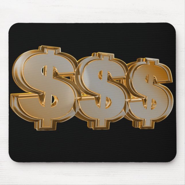 Sinais de dólar triplos Mousepad (Frente)