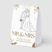 Sinais de mesa de casamento