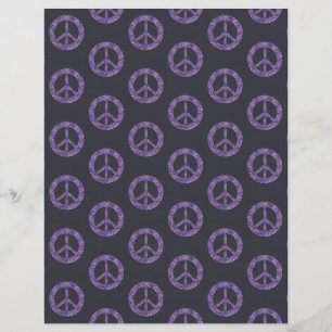 Sinais de paz do mosaico roxo no Livro Negro