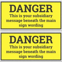 Sinais de perigo - Dois adesivos de sinal preto e 