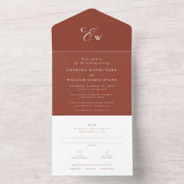 Sinais elegantes: simples casamento de terracotta