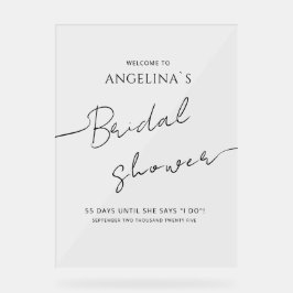 Sinal acrílico chá de panela WELCOME