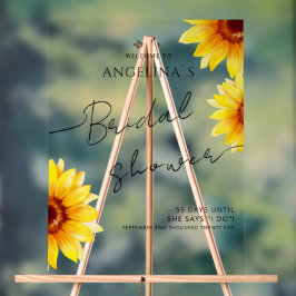 Sinal acrílico chá de panela WELCOME