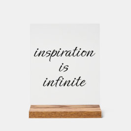 Sinal acrílico de Inspiração