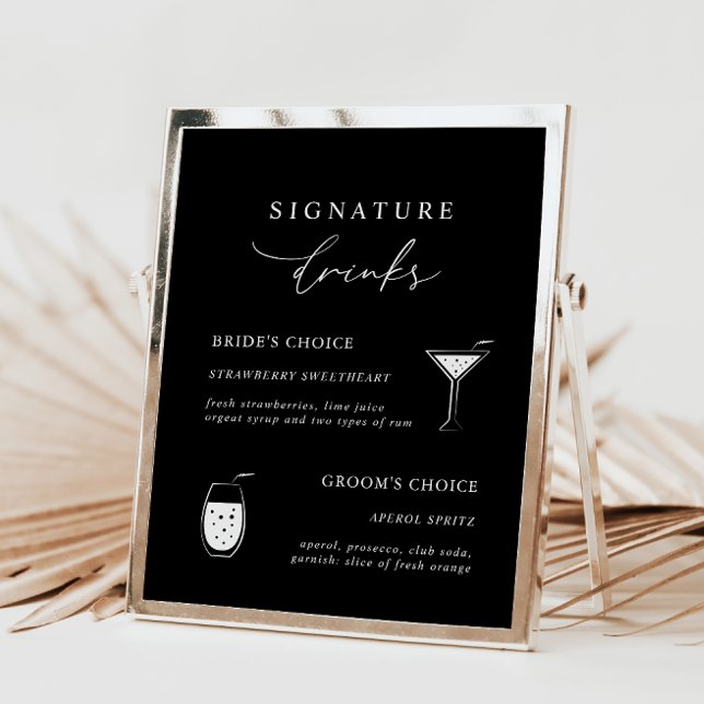 Sinal Black Modern Calliographic Signature Drinage (Criador carregado)
