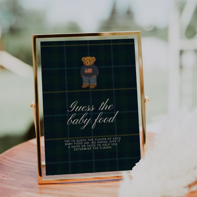 Sinal de Adivinhe a Comida de Bebê Urso Teddy Polo (Criador carregado)