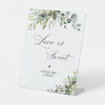 Sinal de Amor Doce Eucalipto Elegante