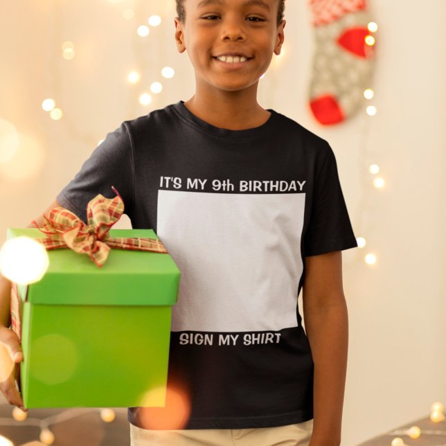 Sinal de aniversário personalizado Minha camisa (Criador carregado)