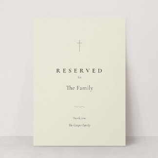 Sinal de Assentos Reservados Cruz Cristã Grace Sag