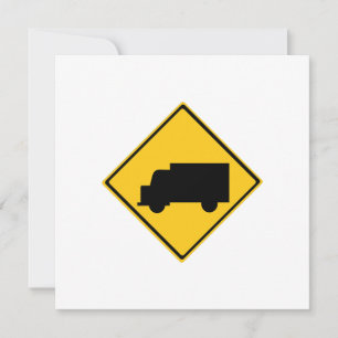 Sinal de aviso de caminhão rodoviário