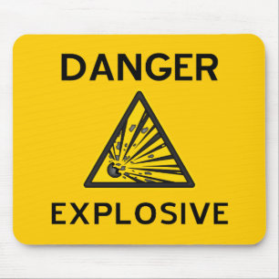 Sinal de aviso explosivo Mousepad