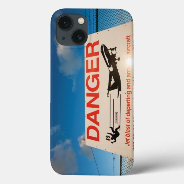 Sinal de aviso perto do aeroporto do St. Maarten, (Verso)