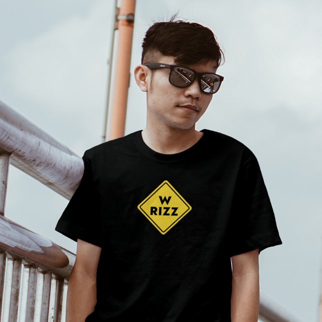 Sinal de aviso W rizz Meme Citação Engraçada (Criador carregado)