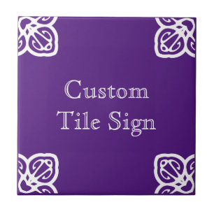 Sinal de Azulejo Personalizado - Branco Espanhol e