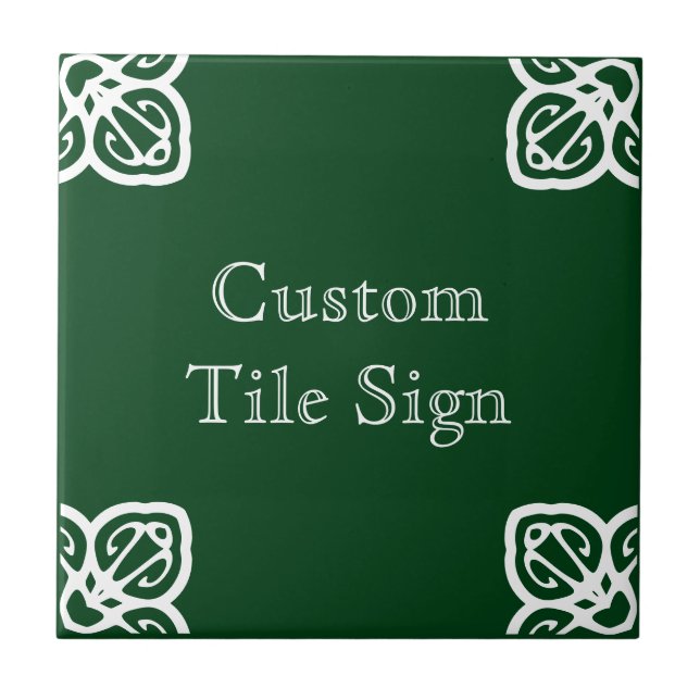 Sinal de Azulejo Personalizado - Branco Espanhol s (Frente)