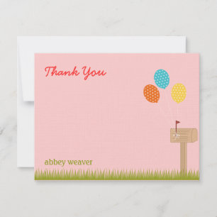 Sinal de Balões Cartões de agradecimentos Plano - 