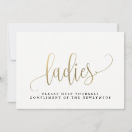 Sinal de Banheira de Casamento - Linda Caligrafia