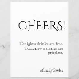 Sinal de Bar Aberto de Casamento Clássico