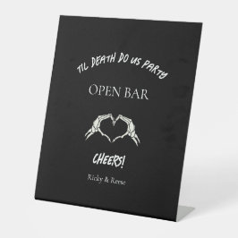 Sinal de Bar Aberto de Casamento Negro do Hallowee