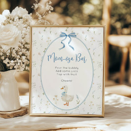 Sinal de Bar bobo Goose Momosa, Poster Chá de fral