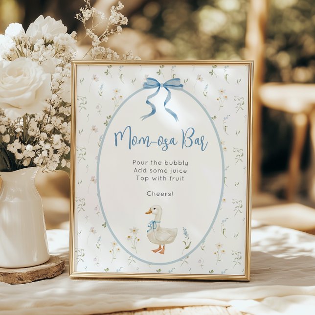 Sinal de Bar bobo Goose Momosa, Poster Chá de fral (Criador carregado)