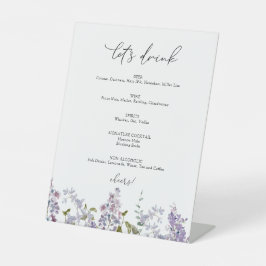 Sinal de Bar de Vamos e lavanda Lilás