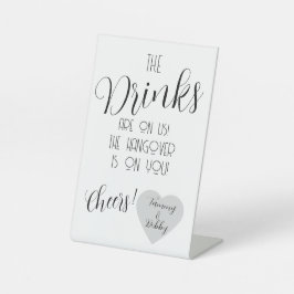 Sinal De Bar Engraçado - "As Bebidas Estão Sobre N