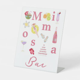 Sinal de Bar Mimosa Tropical de Praia para Chá de