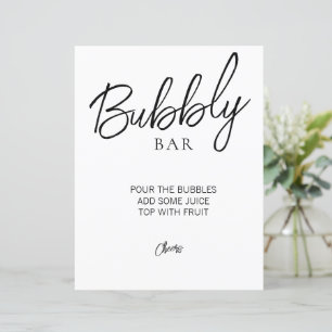 Sinal de Barra de Bubbly Minimalista para Chá de N