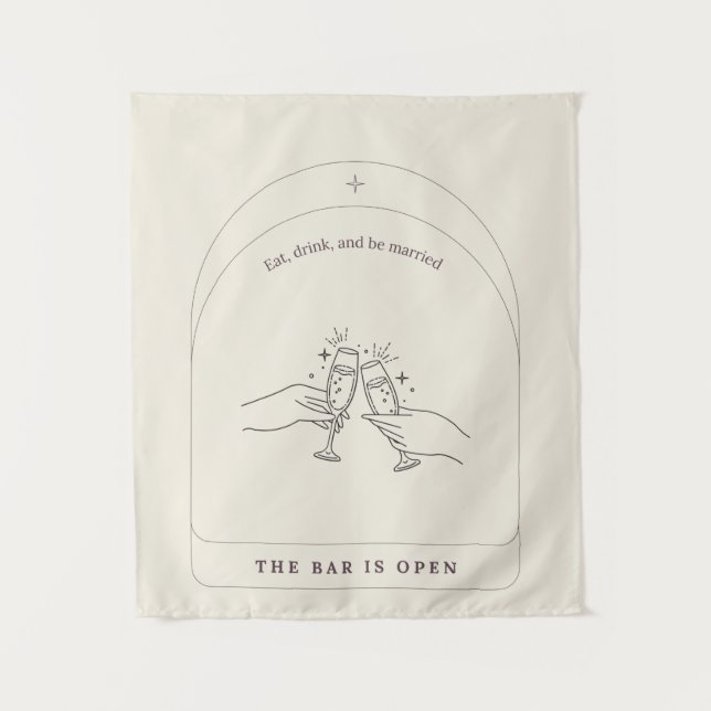 Sinal de Barra de Casamento Tapeçaria (Frente)