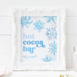 Sinal de barra de chocolate quente Snowflake 8x10