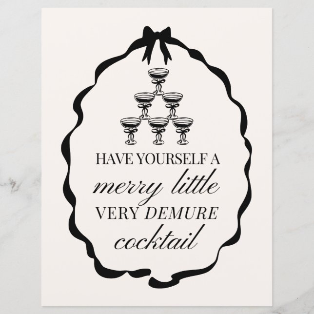 Sinal de bebida de Bar coquetel de Natal muito Dem (Frente)