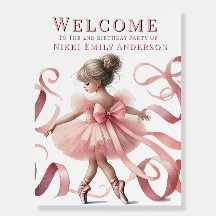 Sinal de boas-vindas da Festa de aniversário Balle