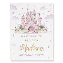 Sinal de Boas-vindas da Princesa Castle Birthday