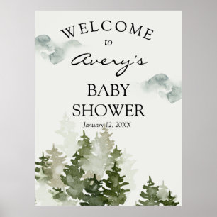 Sinal de boas-vindas da Woodland Poster